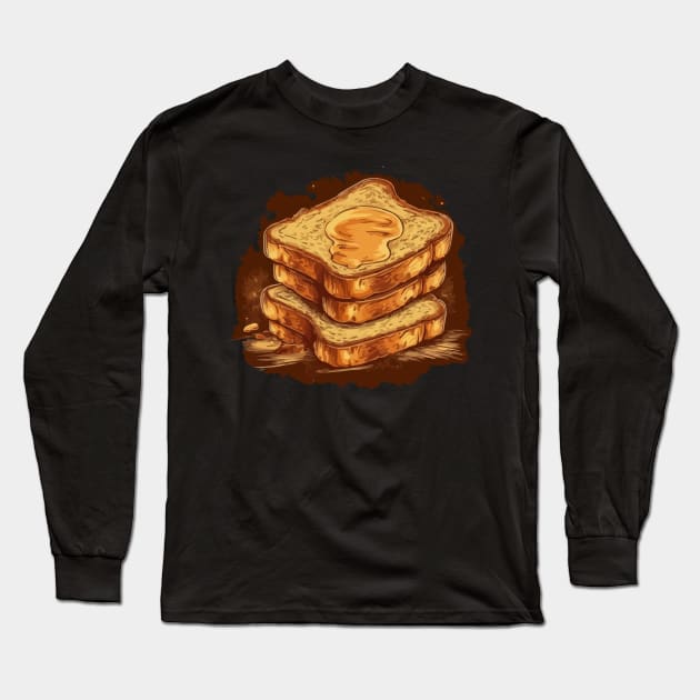 Vintage Toast Long Sleeve T-Shirt by Pixy Official
